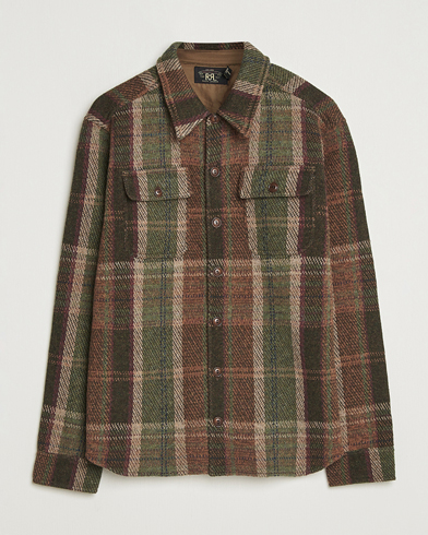 RRL Matlock Cashmere Shirt Jacket Olive – Monivärinen
