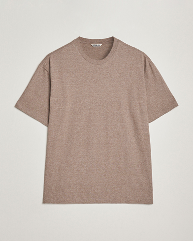 Auralee Seamless Crew Neck T-Shirt Top Brown – Ruskea