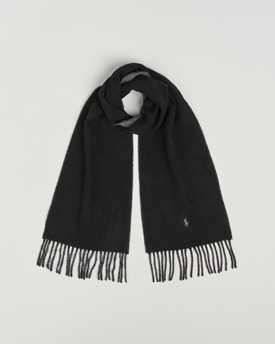Polo Ralph Lauren Reversible Wool Scarf Polo Black/Grey – Harmaa