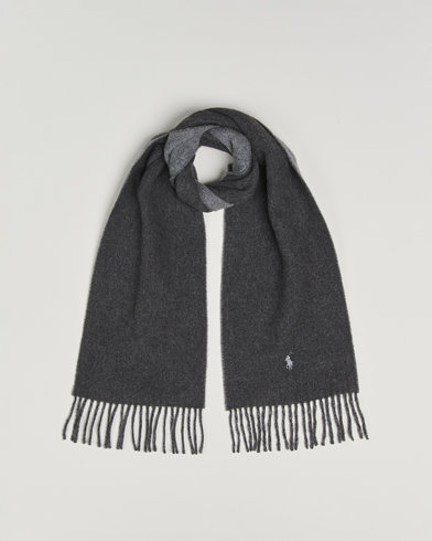 Polo Ralph Lauren Reversible Wool Scarf Grey Heather – Harmaa