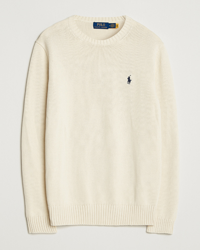Polo Ralph Lauren Cotton Crew Neck Sweater Andover Cream – Valkoinen