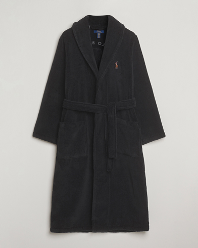 Polo Ralph Lauren Cotton Terry Bear Robe Polo Black – Musta
