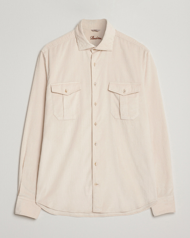 Stenströms Regular Fit Cord Pocket Shirt Beige – Beige