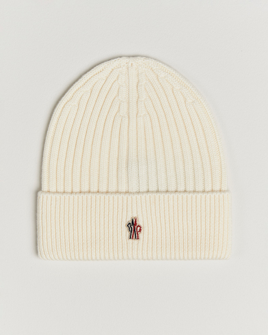 Moncler Grenoble Rib Wool Beanie Off White – Valkoinen