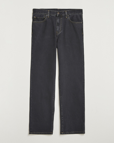 Carhartt WIP Aaron Pant Smith Denim Black Stone Wash – Musta