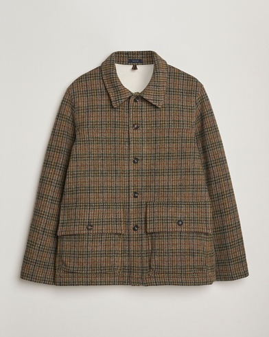 Drake's Check Tweed Donkey Chore Green – Vihreä