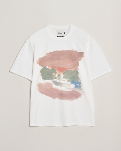 Drake's Graphic Print T-Shirt White – Valkoinen