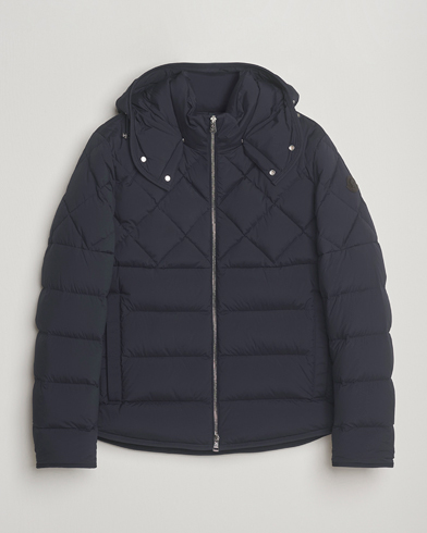 Moncler Cecaud Down Biker Jacket Navy – Sininen
