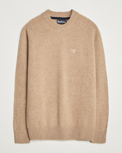 Barbour Lifestyle Grangetown Lambswool Crewneck Stone – Beige