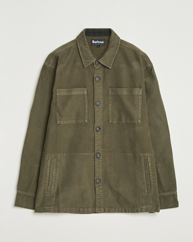 Barbour Lifestyle Regular Moleskin Overshirt Dark Olive – Vihreä
