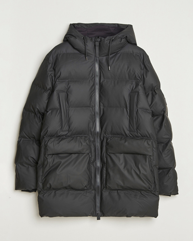 RAINS Alta Long Puffer Cargo Jacket Black – Musta