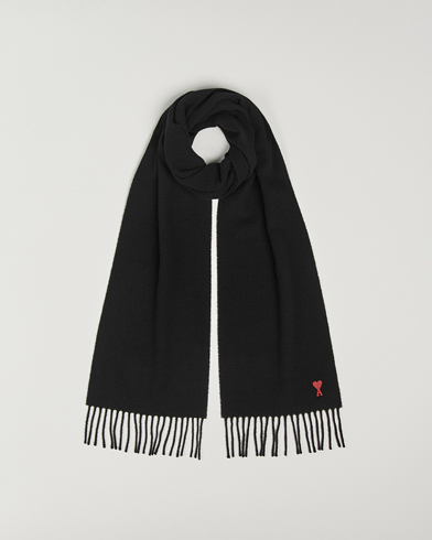 AMI Heart Logo Scarf Black – Musta