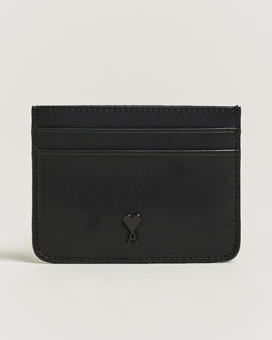 AMI Tonal Heart Logo Card Holder Black – Musta
