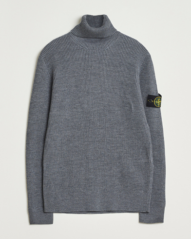 Stone Island Full Rib Wool Turtleneck Dark Grey – Harmaa