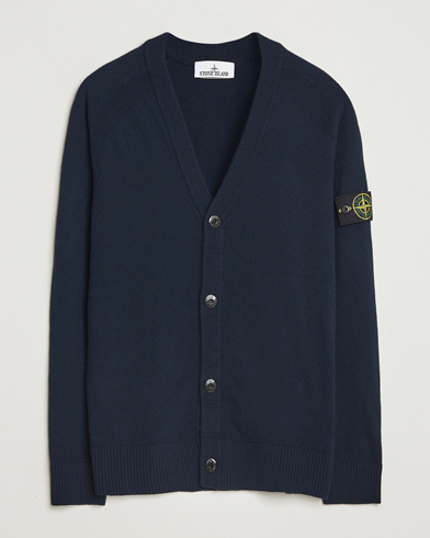 Stone Island Knitted Geelong Wool Cardigan Navy – Sininen