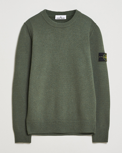 Stone Island Knitted Lambswool Crew Neck Military Green – Vihreä