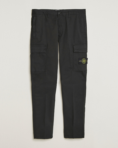 Stone Island Supima Cotton Stretch Cargo Trousers Black – Musta