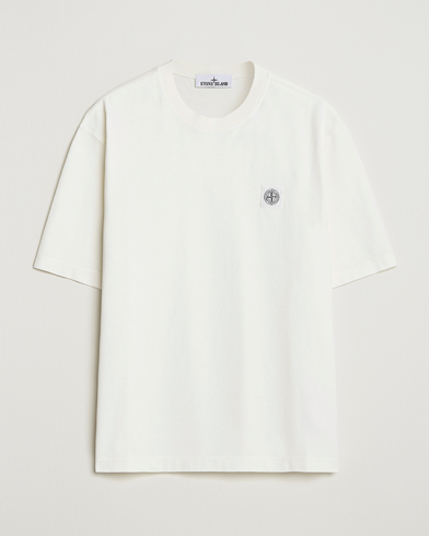 Stone Island Combed Organic Cotton T-Shirt Ivory – Valkoinen