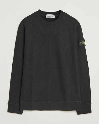 Stone Island Vanisé Brushed Heavy Cotton Sweatshirt Black – Musta