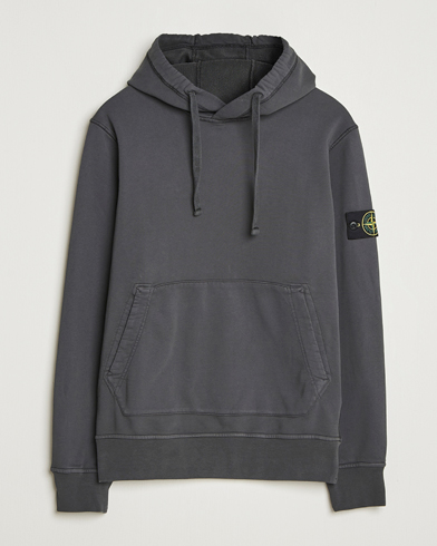 Stone Island Garment Dyed Fleece Hood Lead Grey – Harmaa