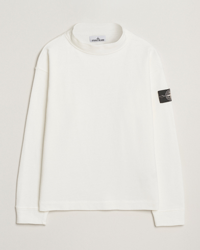 Stone Island RAW Knitted Cotton Crew Neck Natural – Valkoinen