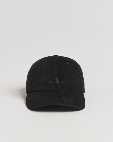 Stone Island Micro Cord Cotton Cap Black – Musta
