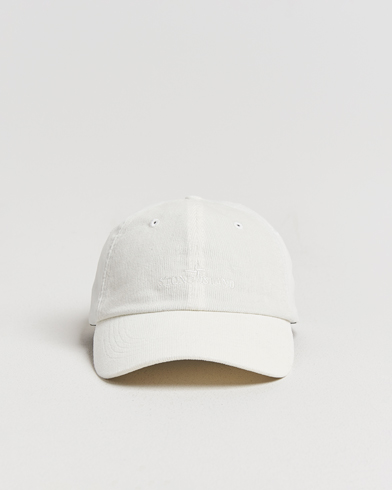 Stone Island Micro Cord Cotton Cap Ivory – Valkoinen