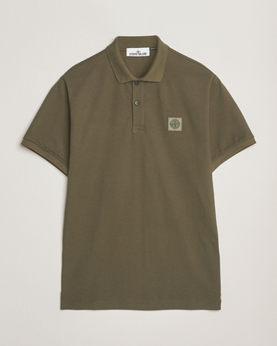 Stone Island Organic Cotton Pique Polo Military Green – Vihreä
