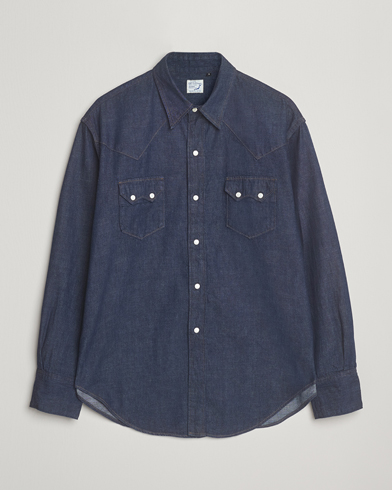 orSlow Western Shirt One Wash – Sininen