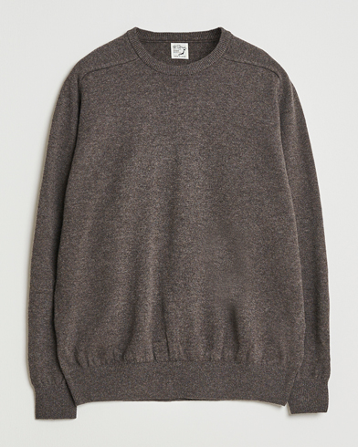 orSlow Simple Crew Neck Sweater Brown – Ruskea
