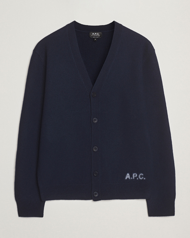 A.P.C. Kenny Wool Knitted Cardigan Dark Navy – Sininen