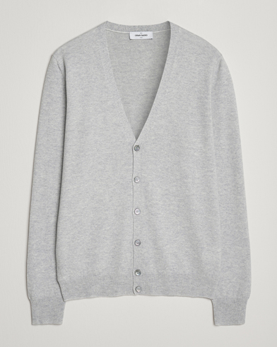 Gran Sasso Wool/Cashmere Cardigan Light Grey Melange – Harmaa