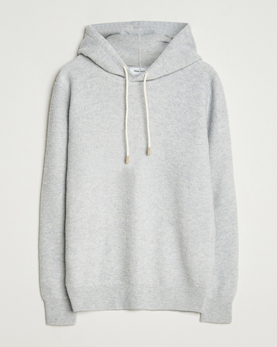 Gran Sasso Boiled Wool Hoodie Light Grey Melange – Harmaa