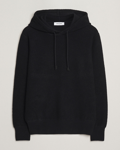 Gran Sasso Boiled Wool Hoodie Black – Musta