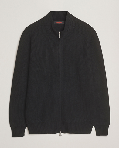Gran Sasso Rainwool Full Zip Black – Musta