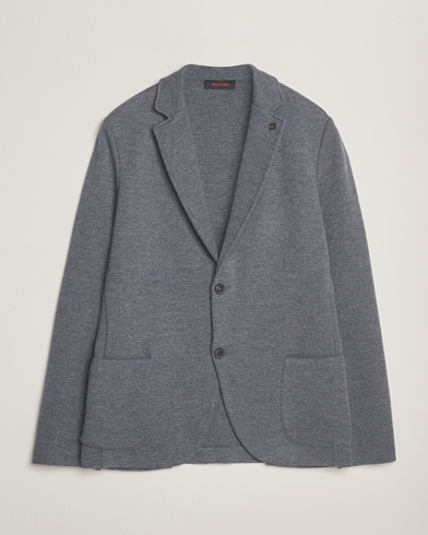 Gran Sasso Rainwool Knitted Blazer Grey Melange – Harmaa