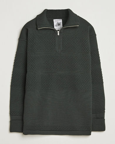 S.N.S. Herning Fisherman Wool Short Zip Dark Forest Green – Vihreä