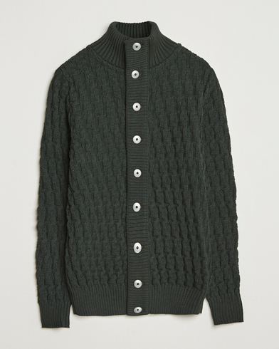 S.N.S. Herning Stark Wool Cable Cardigan Dark Forest Green – Vihreä