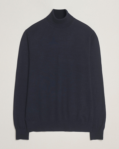 Tiger of Sweden Nevile Extra Fine Merino Polo Light Ink – Sininen