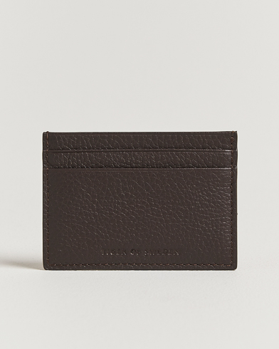 Tiger of Sweden Wake Grained Leather Card Holder Dark Brown – Ruskea