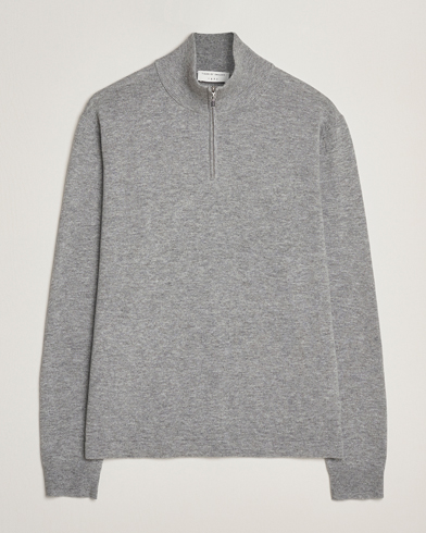 Tiger of Sweden Travis Wool/Cashmere Half Zip Light Grey Melange – Harmaa