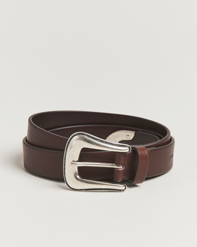 Tiger of Sweden Ecus Western Leather Belt Dark Brown – Ruskea