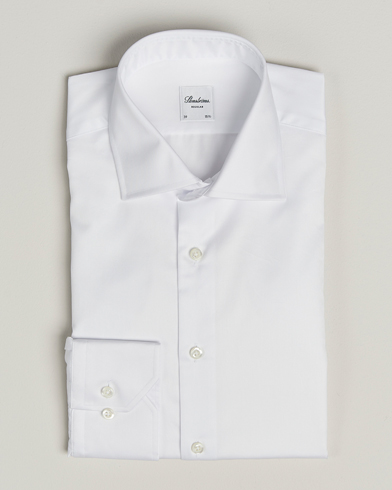 Stenströms Regular Fit Cotton Twill Shirt White – Valkoinen