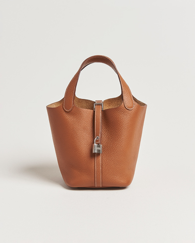 Hermès Pre-Owned Picotin Lock 18 Gold – Ruskea