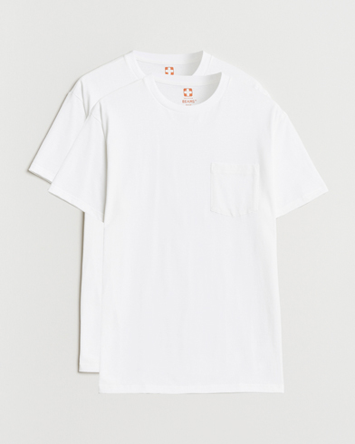 BEAMS PLUS 2-Pack Pocket T-Shirt White – Valkoinen