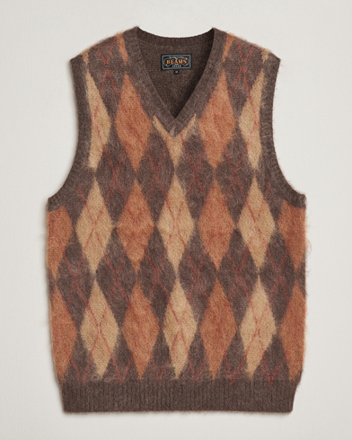 BEAMS PLUS Mohair Knit Vest Brown – Ruskea