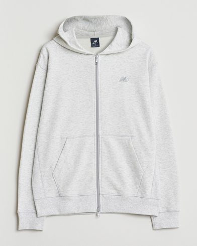 New Balance Essentials Terry Full Zip Hoodie Ash Heather – Harmaa