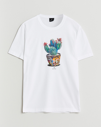 PS Paul Smith Cactus Crew Neck T-Shirt White – Valkoinen