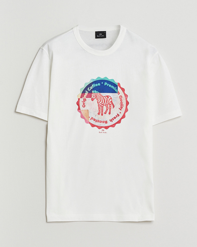 PS Paul Smith Zebra Bottle Top Crew Neck T-Shirt White – Valkoinen
