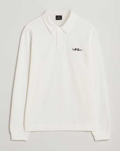PS Paul Smith Cotton Logo Rugby Sweater White – Valkoinen